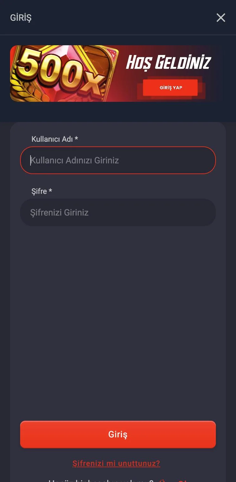 Cenabet giriş penceresi, Kullanıcı Adı ve Şifre alanları ile Şifrenizi mi unuttunuz? bağlantısı